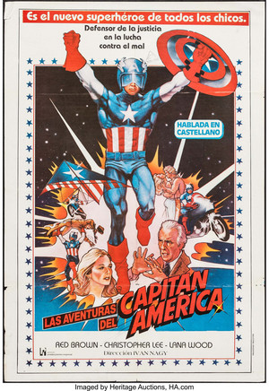  Vintage Poster - Las Adventures Del Capitan America - Captain America II - Death Too Soon (1979)