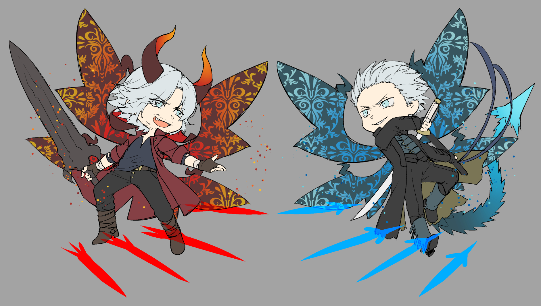 chibi dante and vergil - Devil May Cry fã Art (42909411) - fanpop - Page 3 Vergil Devil May Cry 3 Wallpaper