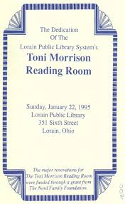  1995 Dedication Of Toni Morrison lire Room
