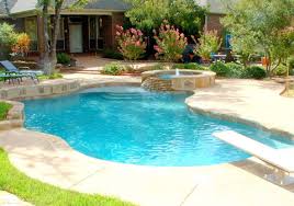 Backyard Swimming Pool With Diving Board