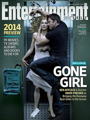  Ben Affleck and Rosamund cá chó, đánh cá, pike of Gone Girl - Entertainment Weekly Cover - 2014