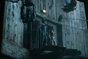 Ben Affleck behind the scenes of Justice League