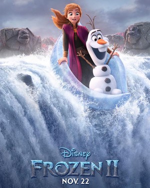  Frozen 2 Character Poster - Anna and Olaf