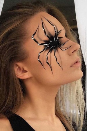 Halloween labah-labah makeup🧡🎃🍂✨🖤🕷️