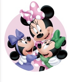  Minnie माउस and her Twin Nieces Millie and Melody माउस