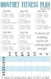  Monthly Fitness Plan