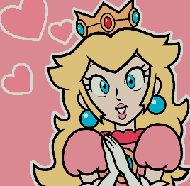  Princess pic, peach Hearts ♡