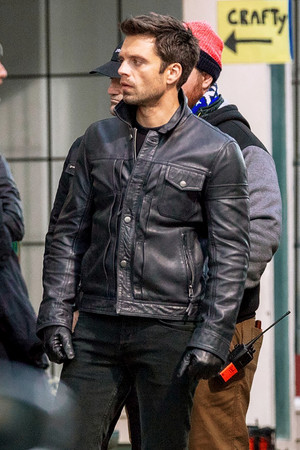  Sebastian Stan on the set of ‘Falcon and the Winter Soldier’ on November 13, 2019