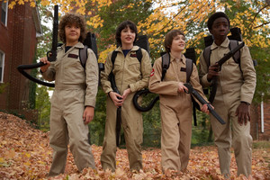  Stranger Things 2: The Boys in their Ghostbusters Costumes