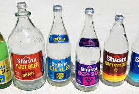  Vintage Glass Shasta Soda Bottles