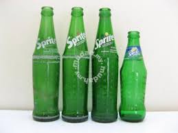  Vintage Sprite Glass Soda Bottles