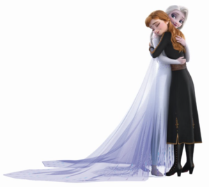  Anna and Elsa hug