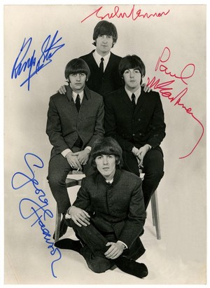  Beatles Autograph Poster