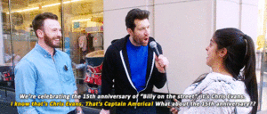  Billy on the 거리 with Chris Evans (and Paul Rudd)