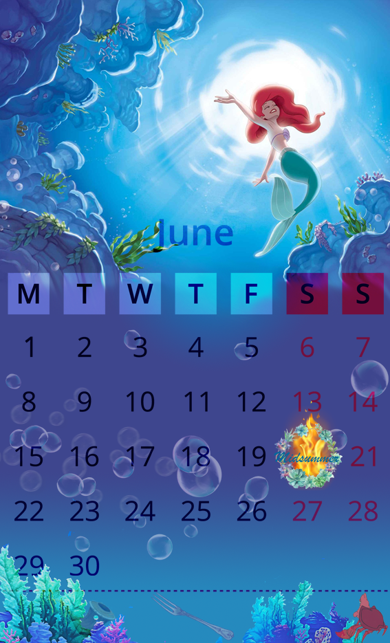 calendar-june-ariel-disney-princess-fan-art-43158608-fanpop