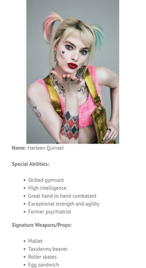  Character Bio ~ Harleen Quinzel
