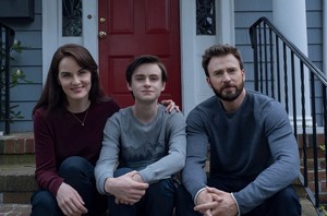  Chris with Michelle Dockery and Jaeden Martell in Defending Jacob -APRIL 24, 2020 on AppleTV plus
