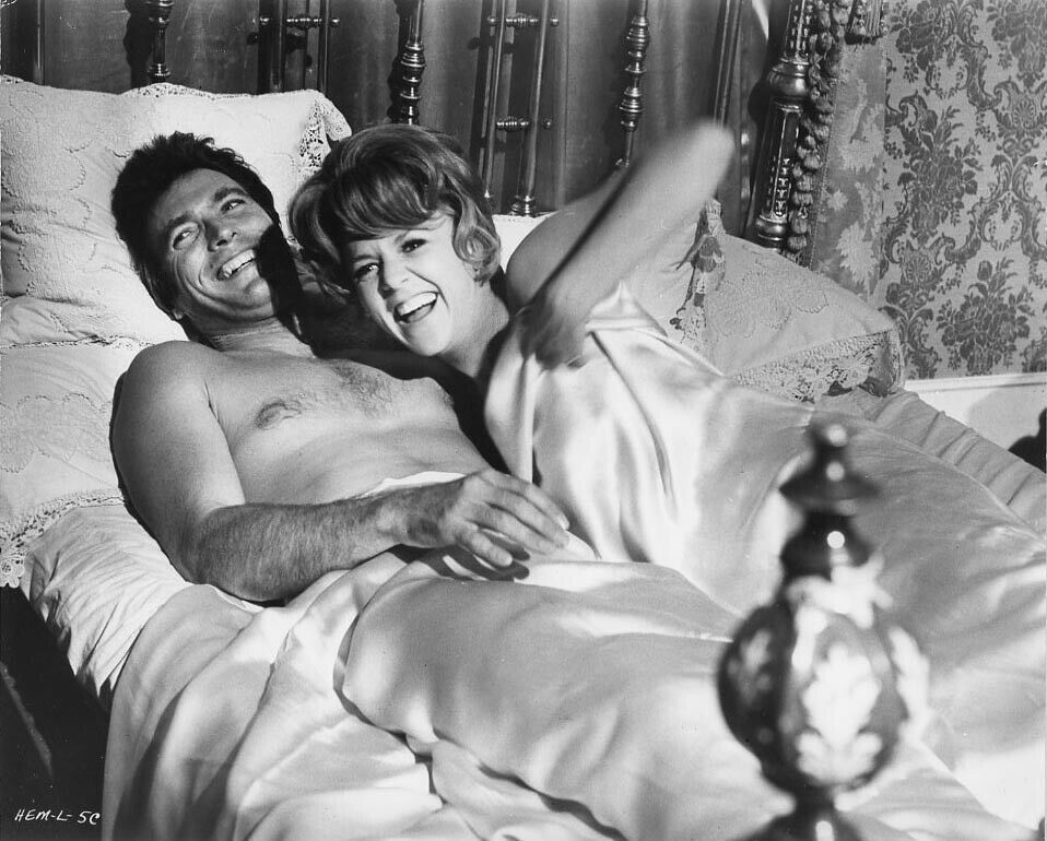 Clint Eastwood and Arlene Golonka on the set of Hang ‘Em High (1968)