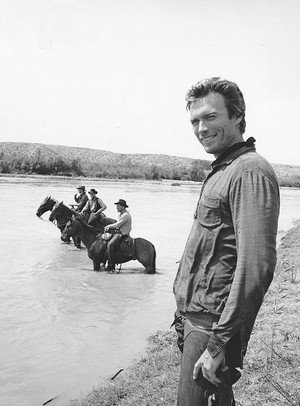  Clint Eastwood photographed on the set of Hang ‘Em High, 1968
