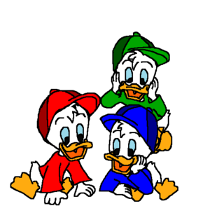  Huey Dewey and Louie pato (Donald's Nephews)