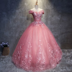  Beautiful 粉, 粉色 ball 袍, 礼服