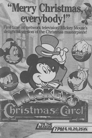 Mickey's Christmas Carol - Network TV Premiere Ad - December 10, 1984