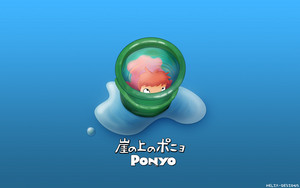  Ponyo on the Cliff sejak the Sea kertas dinding