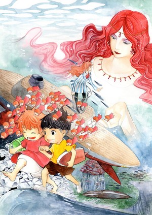  Ponyo on the Cliff by the Sea
