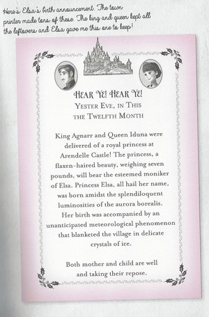  Proclamation of Elsa’s birth (from A taon with Elsa and Anna)