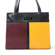 Two-Tone Color Block Handbag