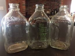 Vintage Glass Half Gallon Milk Bottles