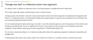 "Orange Man Bad" Argument