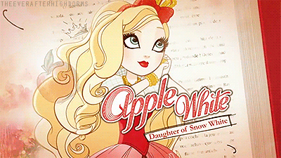  227448 ever after high manzana, apple white gif