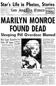  Artucle Pertaining To The Passing Of Marilyn Monroe