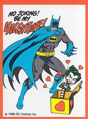  Batman on a Valentine's hari Card