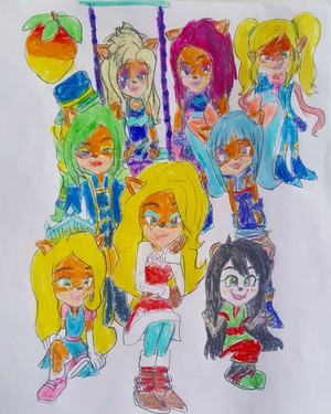  Coco, Tawna, Yaya, Pasadena, and Nitro Squad with Ami, Megumi, Liz and Isabella.