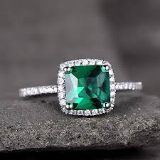  smaragd, emerald Engagement Ring