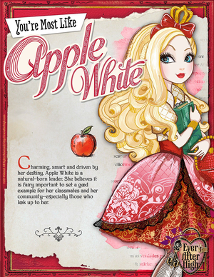  Ever After High - mela, apple White Poster