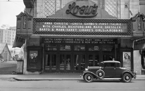  Greta Garbo Marquee ~ Lowes Theater ~ 1931