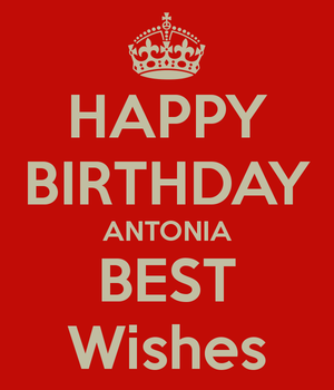  Happy Birthday Antonia