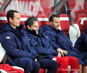  Ludovic Giuly, Marco Simone and Gregoire Akcelrod at Stade Louis II, Monaco
