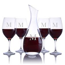 Monogrammed Wine Decanter Set