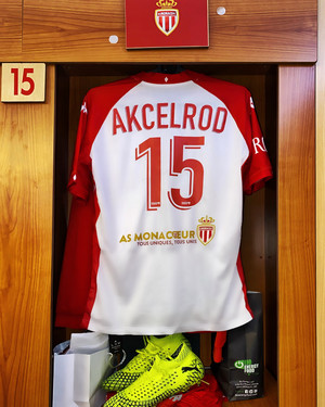  Official Jersey of Gregoire Akcelrod at Stade Louis II, Monaco