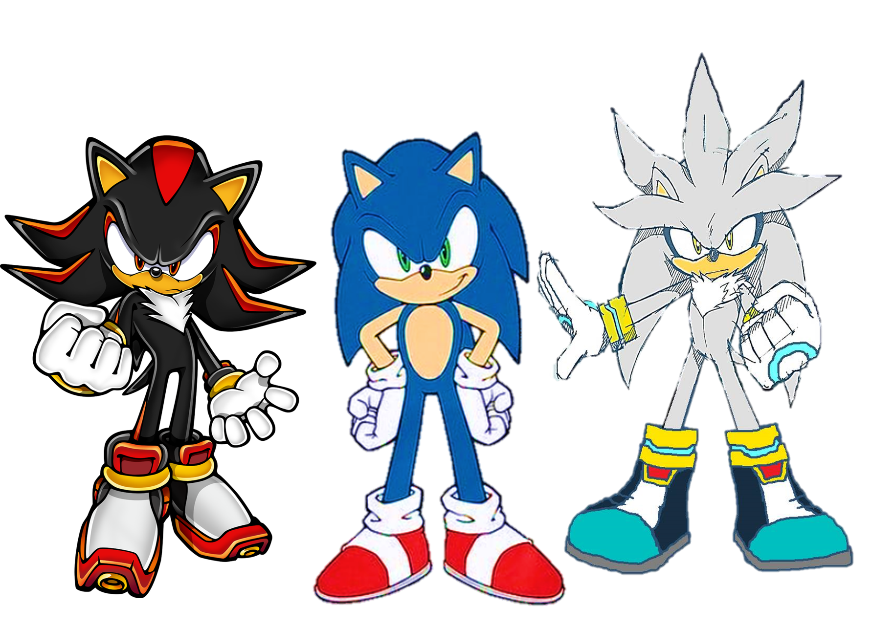 Sonic, Shadow and Silver the Three Hedgehogs