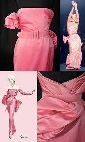  The Iconic berwarna merah muda, merah muda Dress 1953 Film, Gentleman Prefer Blondes