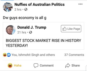 Trump and his beautiful, brilliant, bestest stock markets