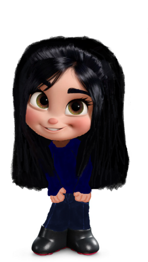  Vanellope long hair and took her hair down Outfit