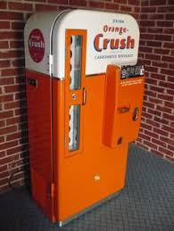  Vintage 주황색, 오렌지 Crush Vending Machine