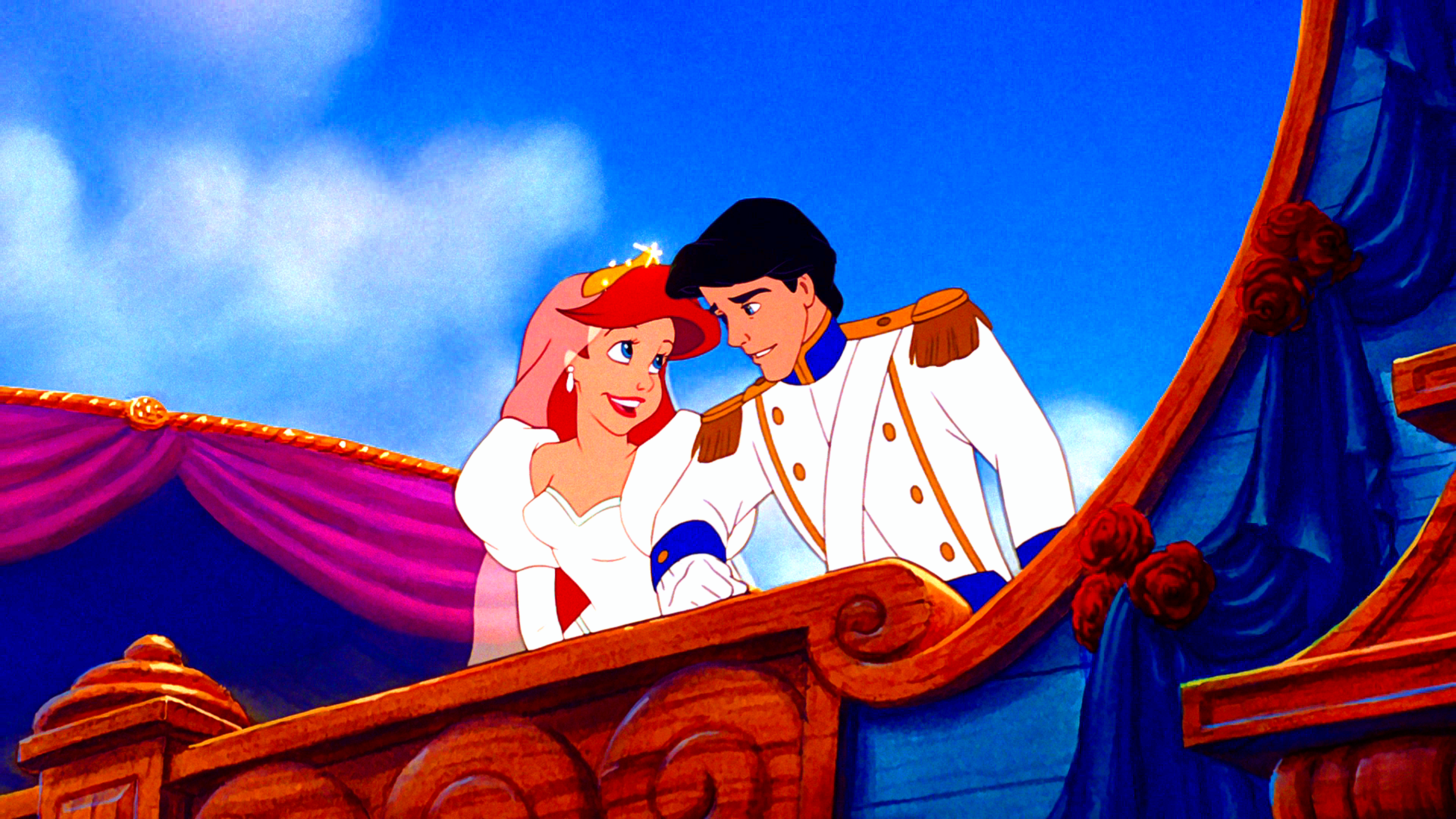 Walt Disney Screencapture of Princess Ariel and Prince Eric from "The ...