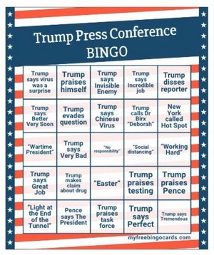  Trump Bingo Card